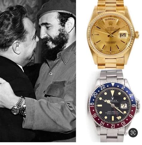 fidel castro 2 rolexes|Fidel Castro smoking a cigar and wearing two Rolex .